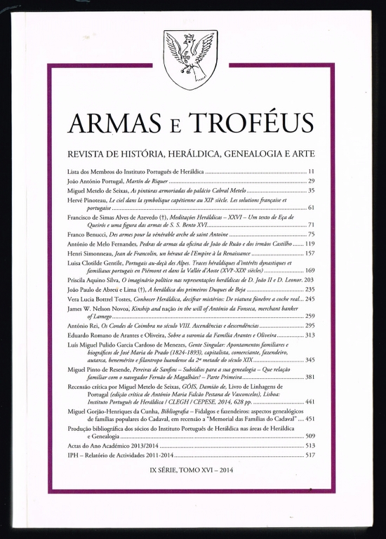 ARMAS E TROFUS - IX srie - tomo XVI